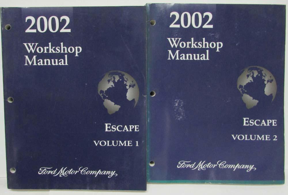 2002 Ford Escape Service Shop Repair Manual Set Vol I & II