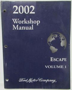 2002 Ford Escape Service Shop Repair Manual Set Vol I & II