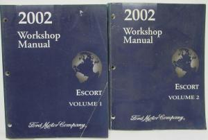 2002 Ford Escort Service Shop Repair Manual Set Vol I & II