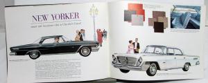 1962 Chrysler Prestige Dealer Sales Brochure 300 New Yorker Newport T&Country