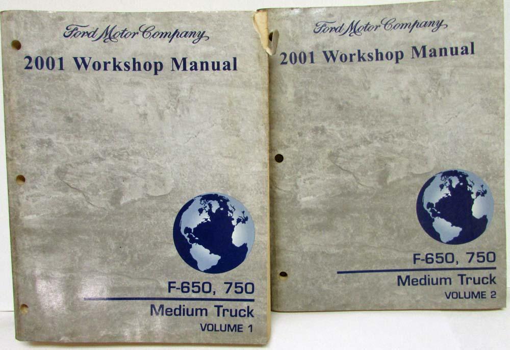2001 Ford F-650 750 Medium Truck Service Shop Repair Manual Set Vol 1 & 2