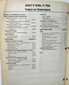 2001 Ford F-650 750 Medium Truck Service Shop Repair Manual Set Vol 1 & 2