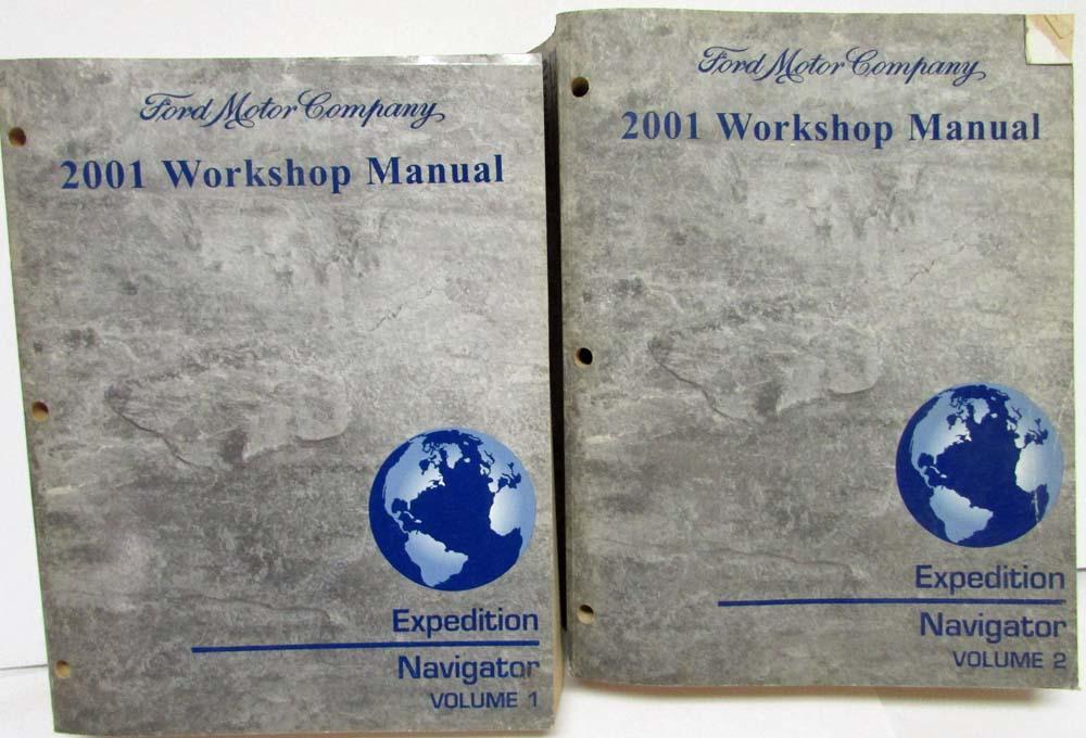 2001 Ford Expedition Lincoln Navigator Service Shop Repair Manual Set Vol 1 & 2
