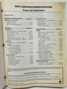 2001 Ford Expedition Lincoln Navigator Service Shop Repair Manual Set Vol 1 & 2