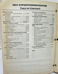 2001 Ford Expedition Lincoln Navigator Service Shop Repair Manual Set Vol 1 & 2