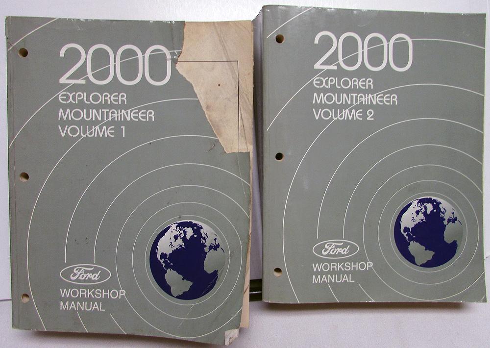 2000 Ford Explorer & Mercury Mountaineer Service Shop Repair Manual Set Vol 1&2