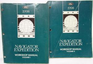 1998 Ford Expedition Lincoln Navigator Service Shop Repair Manual Set Vol 1 & 2