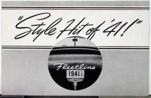 1941 Chevrolet Fleetline Body by Fisher Sales Folder Original