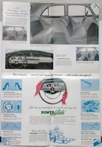 1952 Chevrolet Styleline Sales Folder With White Sidewall Tires Text Back Cover