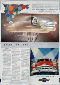 1952 Chevrolet Styleline Sales Folder With White Sidewall Tires Text Back Cover