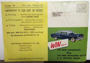 1955 Chevrolet Belair 210 150 Sales Brochure Mailer Prize Contest Win A Car Orig