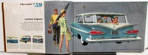1959 Chevrolet Impala Nomad Biscayne Belair Corvette Sales Brochure Orig Version