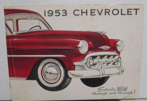 1953 Chevrolet Bel Air Two Ten One Fifty Series Prestige CANADIAN Sales Brochure