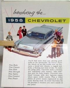 1958 Chevrolet Belair Biscaynne Delray Station Wagons Mini Sales Folder Original