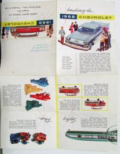 1958 Chevrolet Belair Biscaynne Delray Station Wagons Mini Sales Folder Original