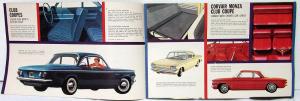 1961 Chevrolet Corvair 500 700 Coupes Monza Lakewood Greenbrier Sales Brochure