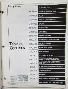 1995 Ford Aspire Service Shop Repair Manual