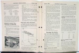 1960 Chevrolet Service News Corvair Service Vol 32 No 1 Tech Bulletin Original