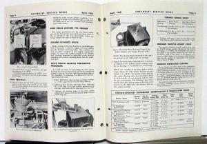 1960 Chevrolet Service News Turbo Air Special Vol 32 No 4 Tech Bulletin Original