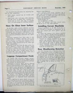 1960 Chevrolet Service News Folding Top Hydraulic Reservoir Vol 32 No 12 Tech Bu