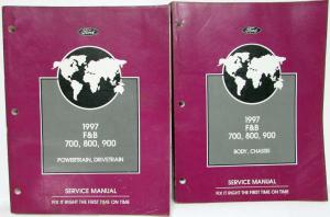 1997 Ford Truck F & B 700 800 900 Shop Repair Service Manual 2 Vol Set