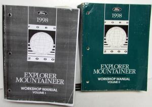 1998 Ford Explorer Mercury Mountaineer Service Repair Workshop Manual Set of 2