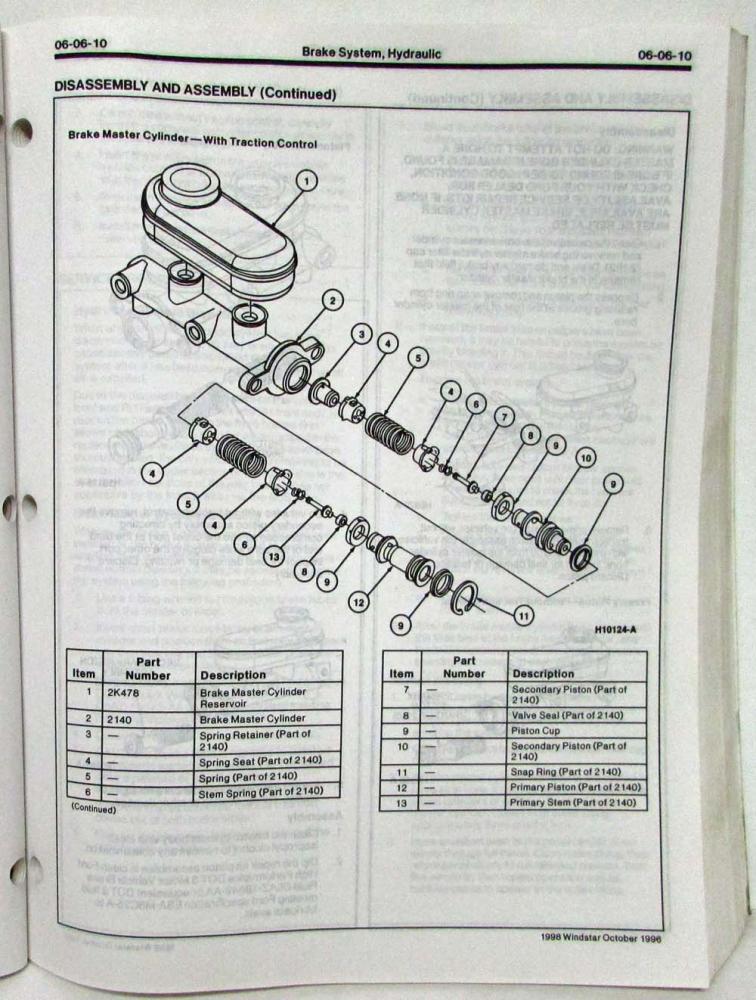 1998 Ford Windstar Van Service Shop Repair Manual