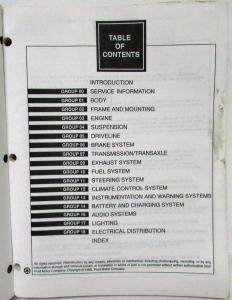 1998 Ford Windstar Van Service Shop Repair Manual