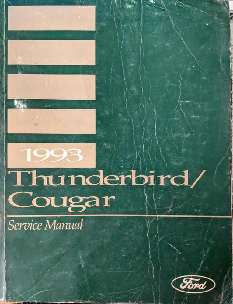 1993 Ford Thunderbird Mercury Cougar Service Shop Repair Manual