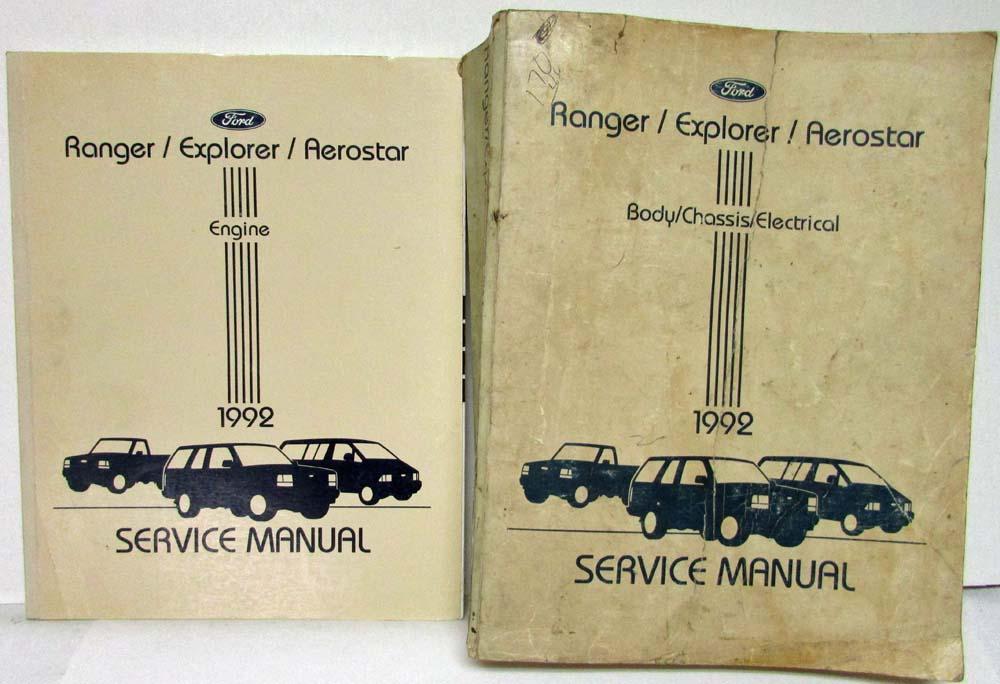 1992 Ford Aerostar Ranger Pickup Explorer Service Shop Repair Manual 2 Vol Set