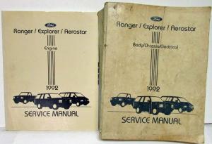 1992 Ford Aerostar Ranger Pickup Explorer Service Shop Repair Manual 2 Vol Set
