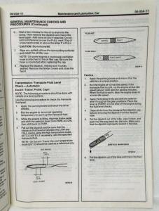 1992 Ford Pre-Delivery Maintenance and Lubrication Service Shop Manual