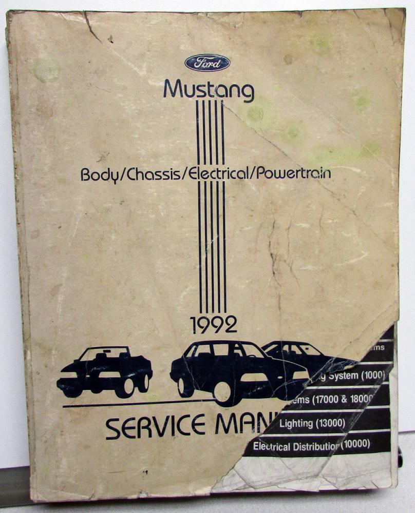 1992 Ford Mustang GT Service Shop Repair Manual