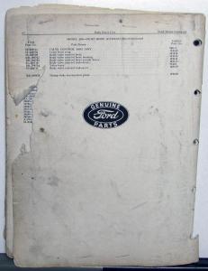 1935 Ford Dealer Body Parts List Book Catalog DeLuxe Standard Coupe Pickup Panel