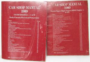 1989 Ford Taurus SHO Mercury Sable Service Shop Manual 2 Vol Set