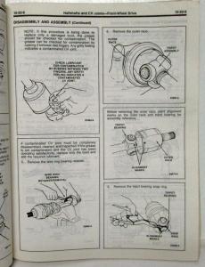 1990 Ford Festiva Service Shop Repair Manual Body Chassis Electrical Powertrain