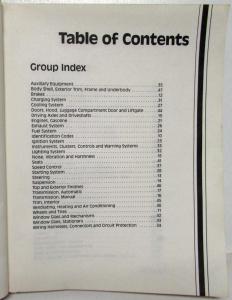1990 Ford Mustang Service Shop Manual Body Chassis Electrical Powertrain