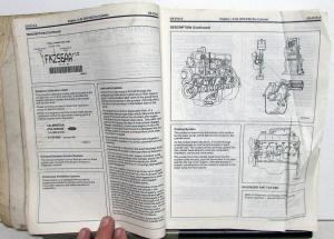 1991 Ford Bronco Econoline F-Series F-Super Duty Service Shop Manual Engine Only