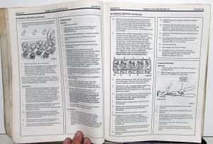1991 Ford Bronco Econoline F-Series F-Super Duty Service Shop Manual Engine Only