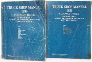 1989 Ford Aerostar Ranger Pickup Bronco II Service Shop Repair Manual 2 Vol Set