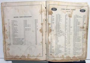 1928-1937 Ford Chassis Parts List Book Model A B 40 46 48 50 51 67 68 73 74-79