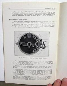 1918 1919 Cadillac Owners Manual Original Type 57 Rare Care and Operation Orig