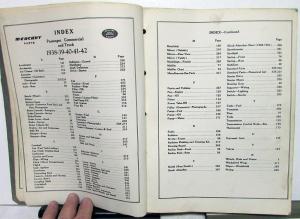 1938-1942 Ford & Mercury Dealer Chassis Parts Price List Catalog Book Car Truck