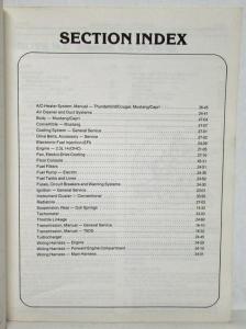 1983 Ford Thunderbird Cougar Mustang Capri Service Shop Manual Supplement D