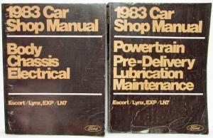 1983 Ford Escort EXP Mercury Lynx LN7 Service Shop Repair Manual 2 Vol Set