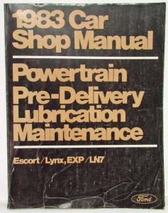 1983 Ford Escort EXP Mercury Lynx LN7 Service Shop Repair Manual 2 Vol Set