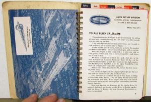 1951 Buick Facts Data Book Sales Brochure Special 40 Super 50 Roadmaster 70 51