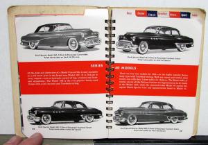 1951 Buick Facts Data Book Sales Brochure Special 40 Super 50 Roadmaster 70 51