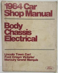1984 Ford Lincoln Mercury Cars Service Shop Repair Manual 3 Vol Set