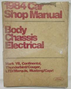 1984 Ford Lincoln Mercury Cars Service Shop Repair Manual 3 Vol Set